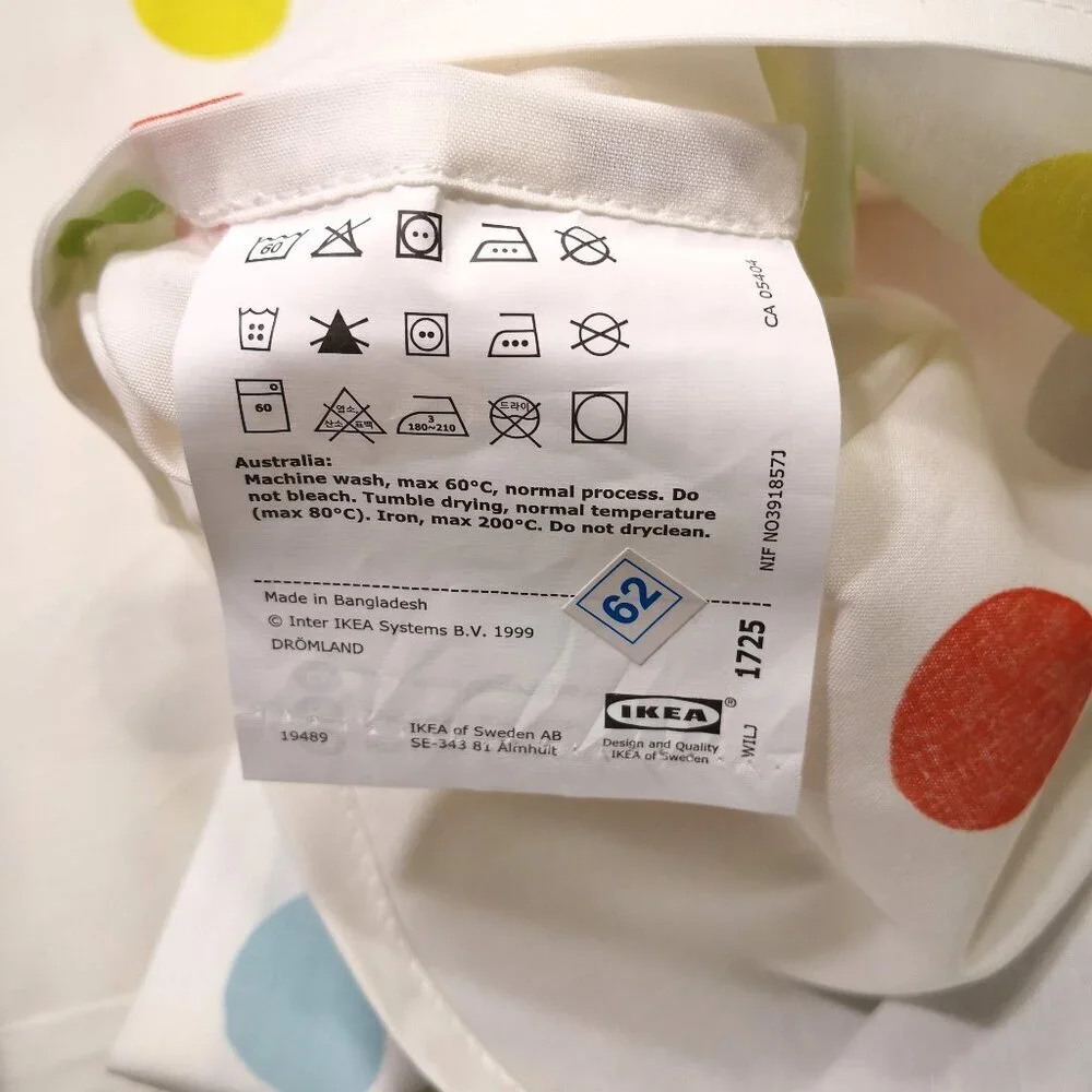 Brand New IKEA Kid Colorful Polka‎ Dots Duvet And Pillow Case
